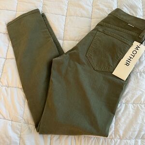 MOTHER Jeans in Olive Green